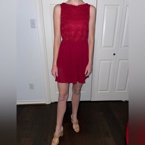 Crimson Alya Sleeveless Mini Dress